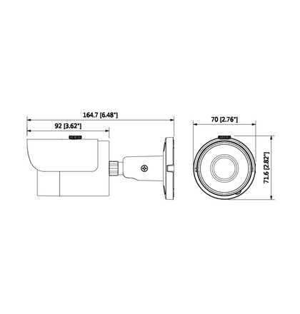 Dahua HAC-HFW1400SP-0280B HDCVI 4 Mpx kompaktní kamera