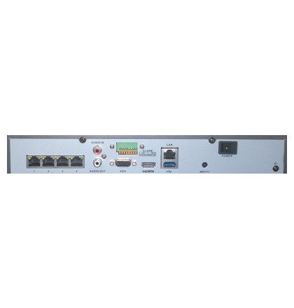 4 kanálový NVR pro IP kamery (40Mb/80Mb); PoE; Alarm