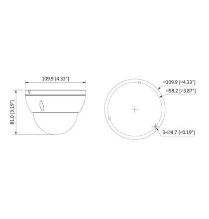 Dahua HAC-HDBW1200EP-0280B-S3A 2 Mpx dome HDCVI kamera