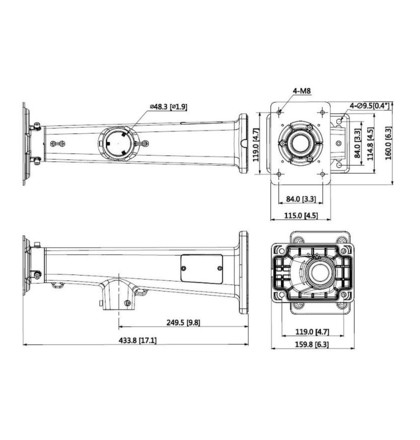 Dahua PFB413W Hliníkový držák pro kompaktní a PTZ kameru